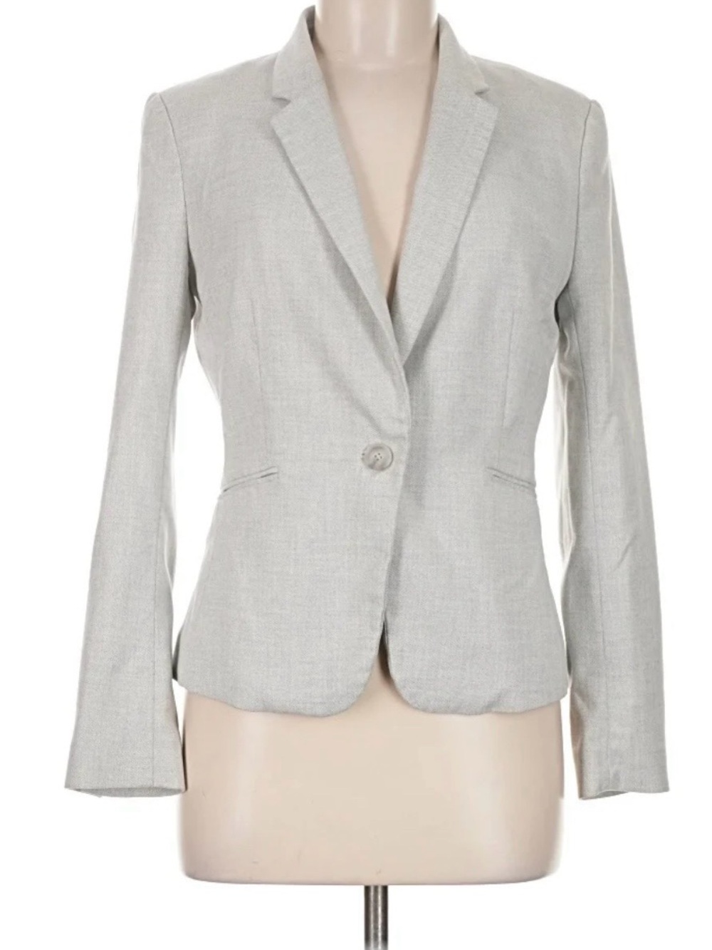 H&M Light Gray Single-Button Blazer
